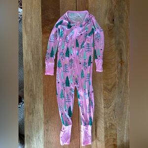 Little Sleepies footie - pink christmas